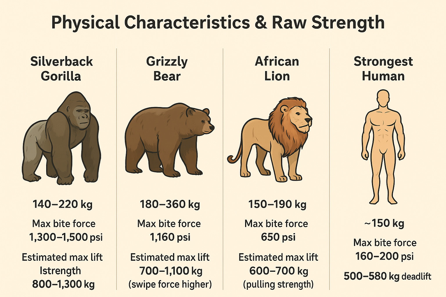 Silverback Gorilla Physical Characteristics & Raw Strength