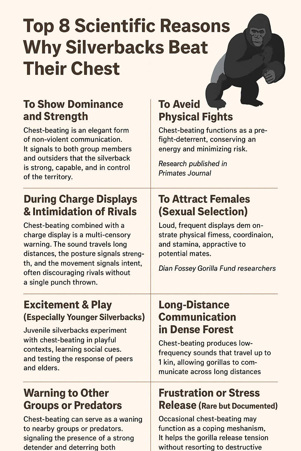 Silverback chest-beating reasons