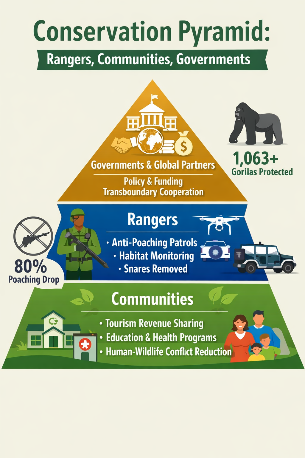 Conservation Pyramid: Rangers, Communities, Governments