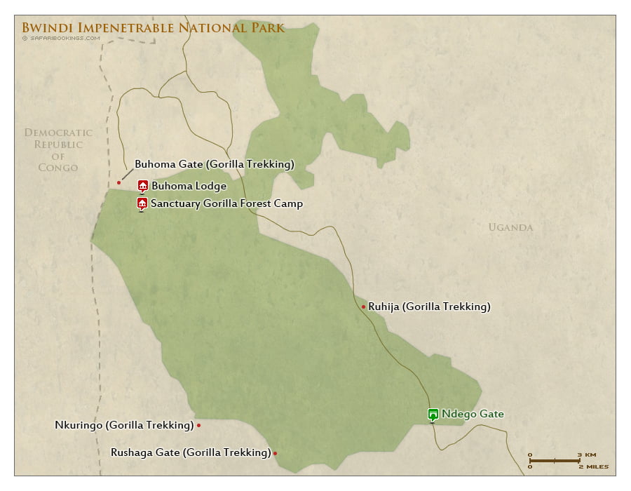 Bwindi Impenetrable Forest Map