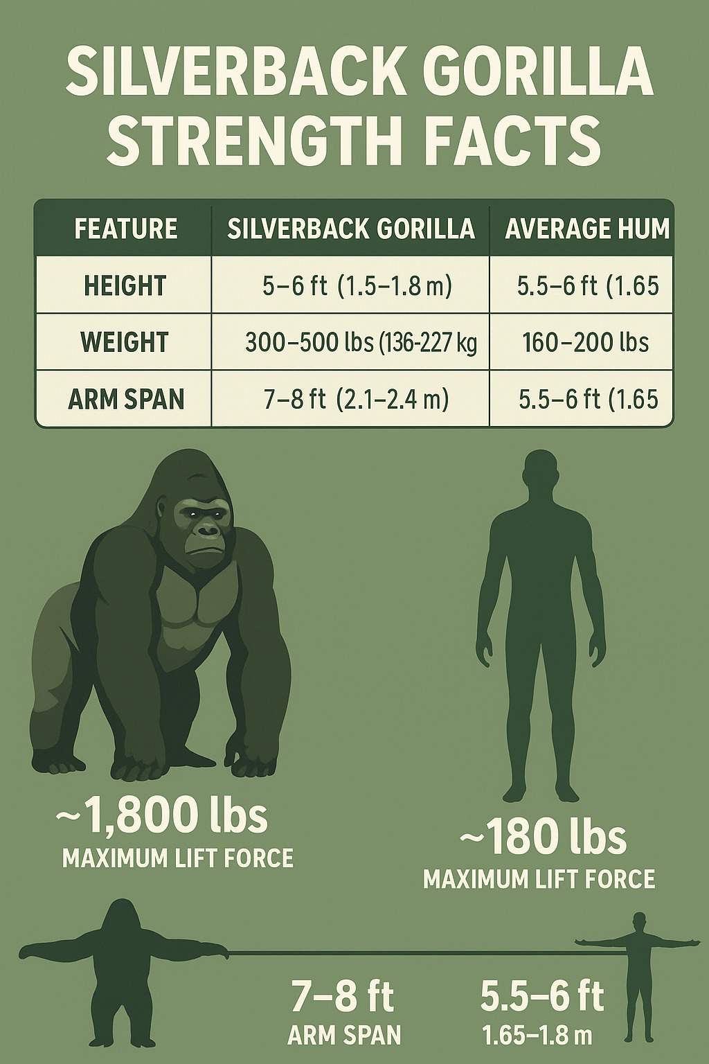 silverback gorilla strength facts