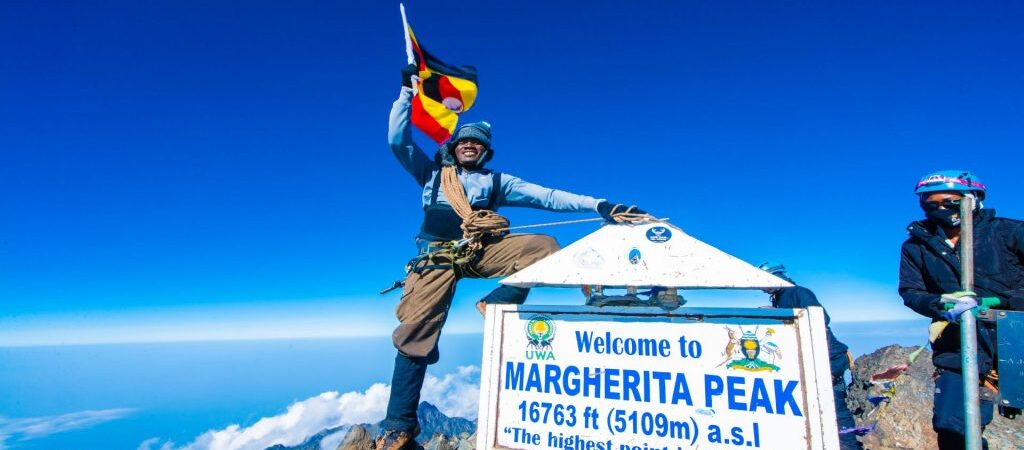 Climbing Margherita Peak