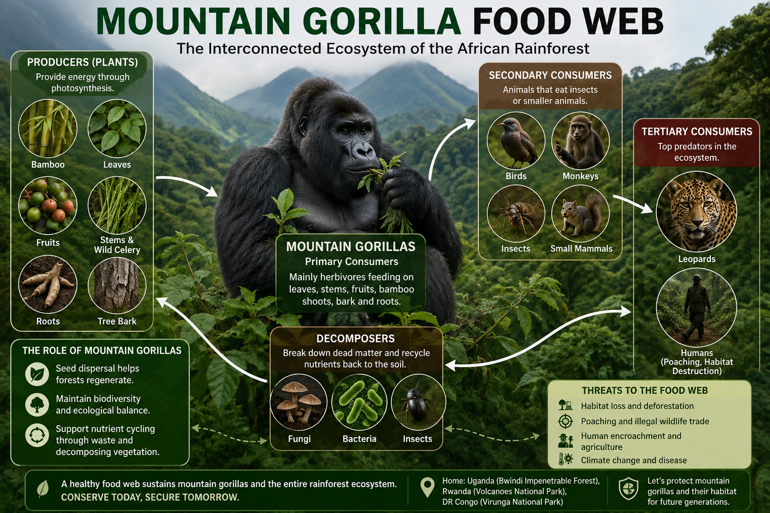 Mountain Gorilla Food Web