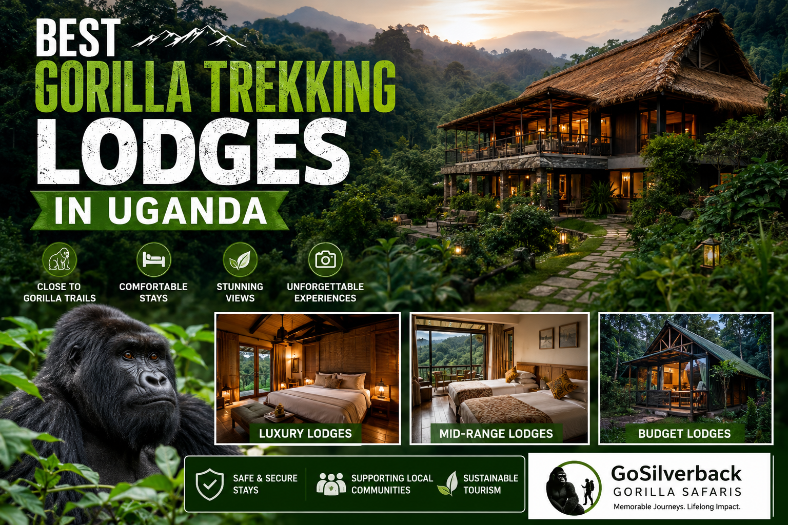 Best Gorilla Trekking Lodges in Uganda | GoSilverback Safaris