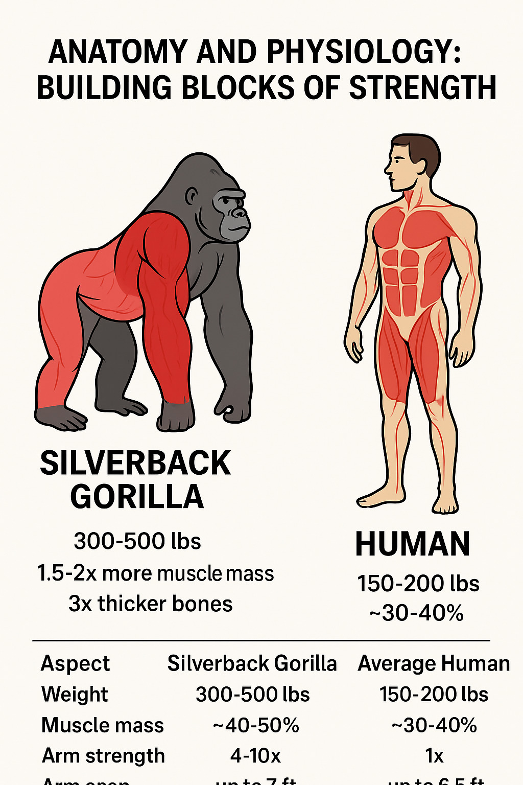 Silverback Gorilla Strength Compared With Humans